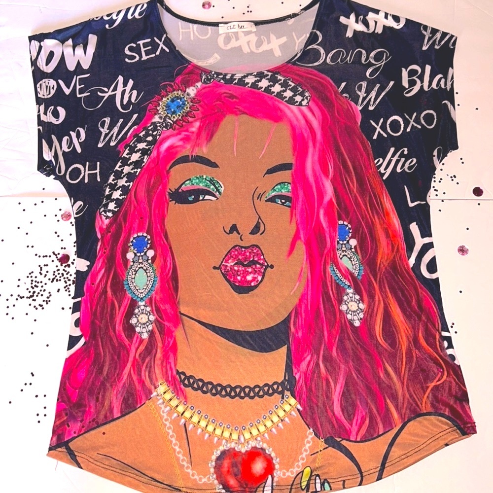 Pink Hair Top